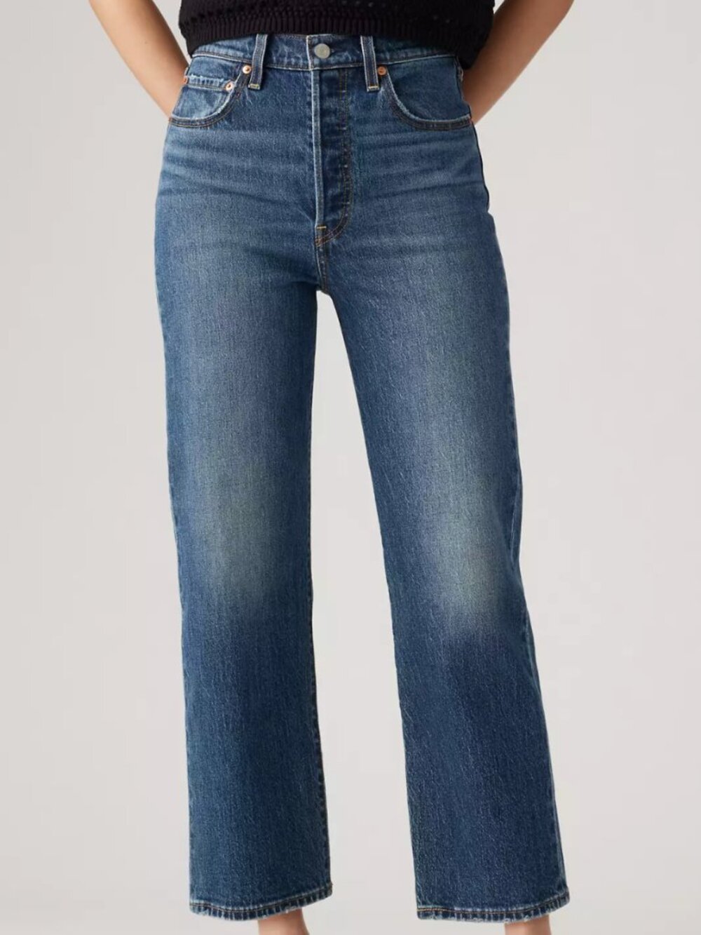 NWT Levi's Ribcage Straight Ankle Women's Jeans | On My Honor - Dark Wash | 28 - Picture 7 of 8